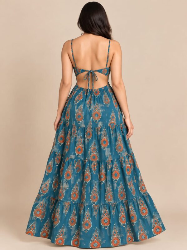 IMG-20260928-WA0010 Women’s Teal Blue Printed Tiered Maxi Dress