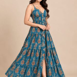 IMG-20260928-WA0014 Women’s Teal Blue Printed Tiered Maxi Dress