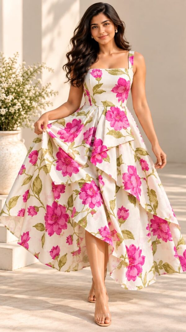 IMG-20260928-WA0018 Women’s Ivory Pink Floral Layered Maxi Dress