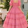 IMG-20260928-WA0024 Women’s Pink Gingham Tiered Maxi Dress