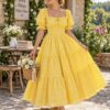 IMG-20260928-WA0035 Women’s Yellow Embroidered Tiered Maxi Dress