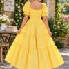 IMG-20260928-WA0036 Women’s Yellow Embroidered Tiered Maxi Dress