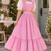 IMG-20260928-WA0041 Women’s Pink Gingham Crop Top & Maxi Skirt Set