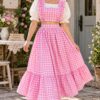 IMG-20260928-WA0042 Women’s Pink Gingham Crop Top & Maxi Skirt Set