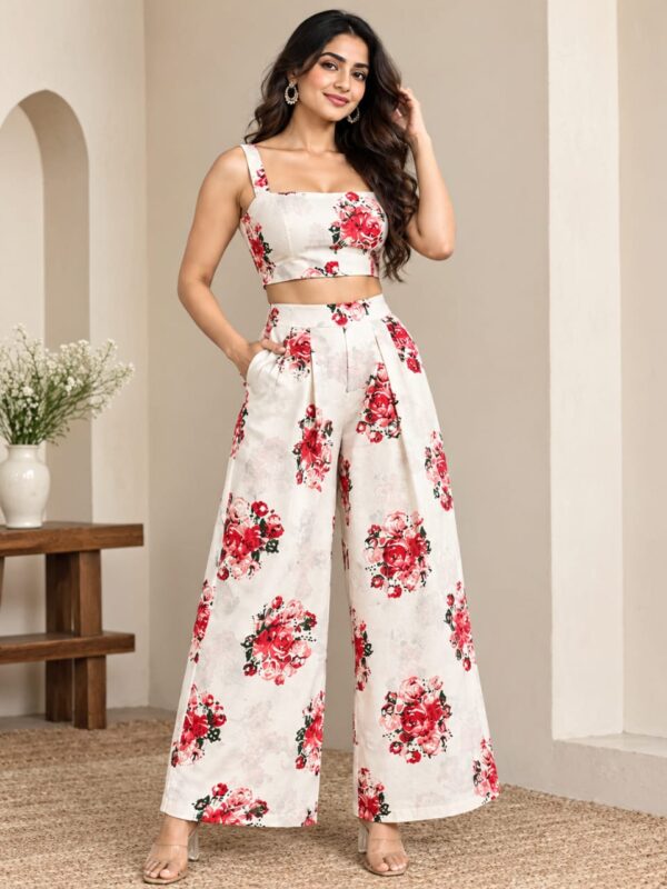IMG-20260928-WA0088 Women’s White Floral Printed Co-Ord Set
